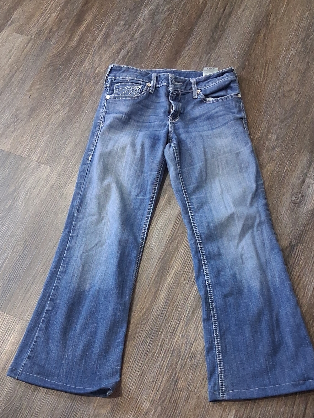 Ariat Distressed Medium Blue Flare Jeans